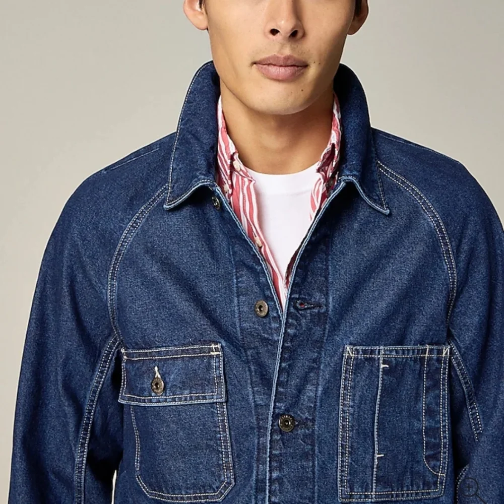 J Crew Wallace & Barnes chore jacket in Japanese denim Size M NWT *flaw